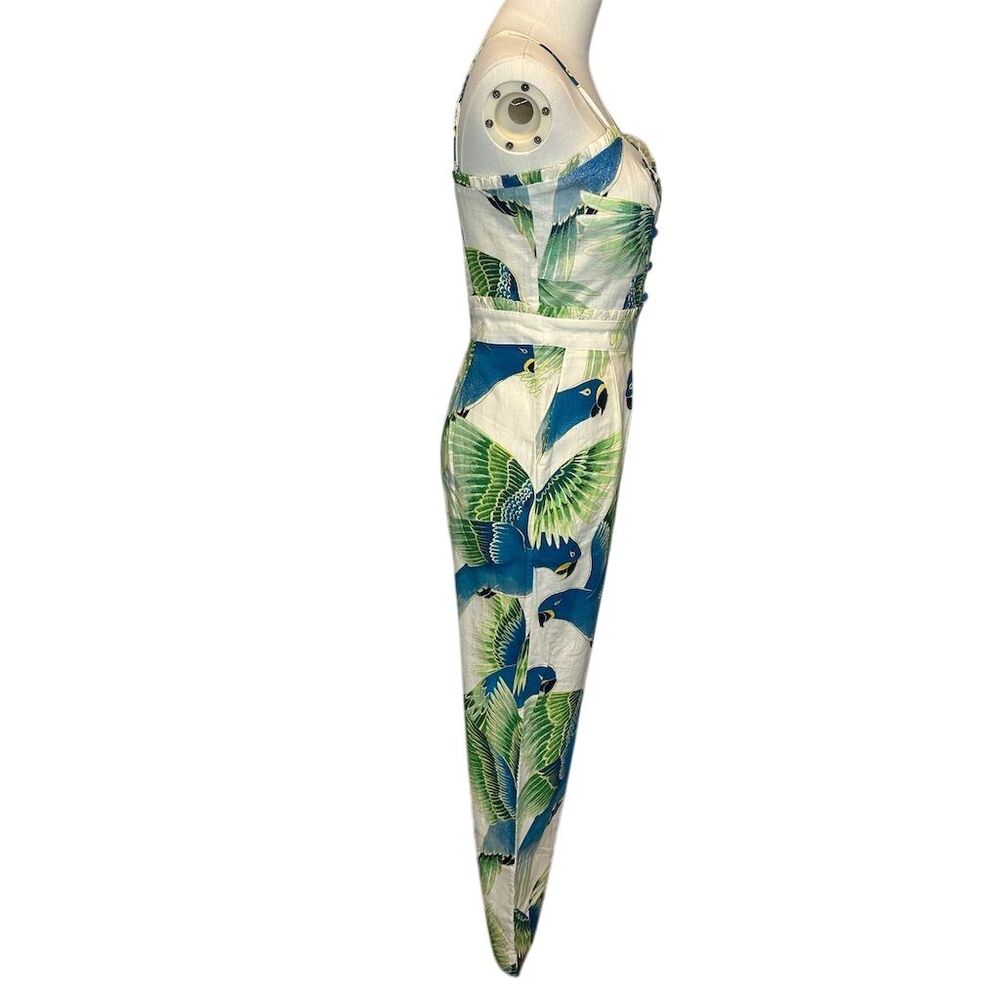 FARM Rio Parrot Print Jumpsuit in Blue and Green - Picture 3 of 8